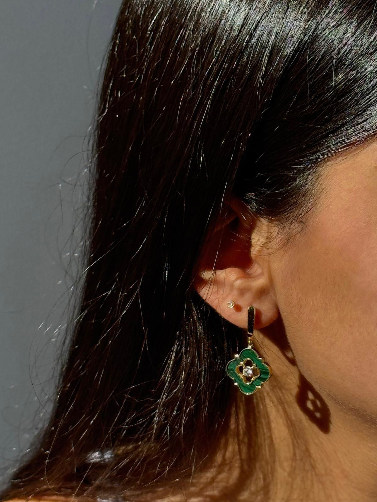 Andalusia Hanging Enamel Earrings